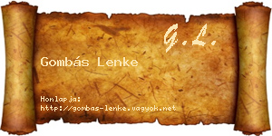 Gombás Lenke névjegykártya